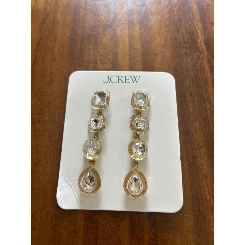 J Crew Geometric acetate drop earrings BS777